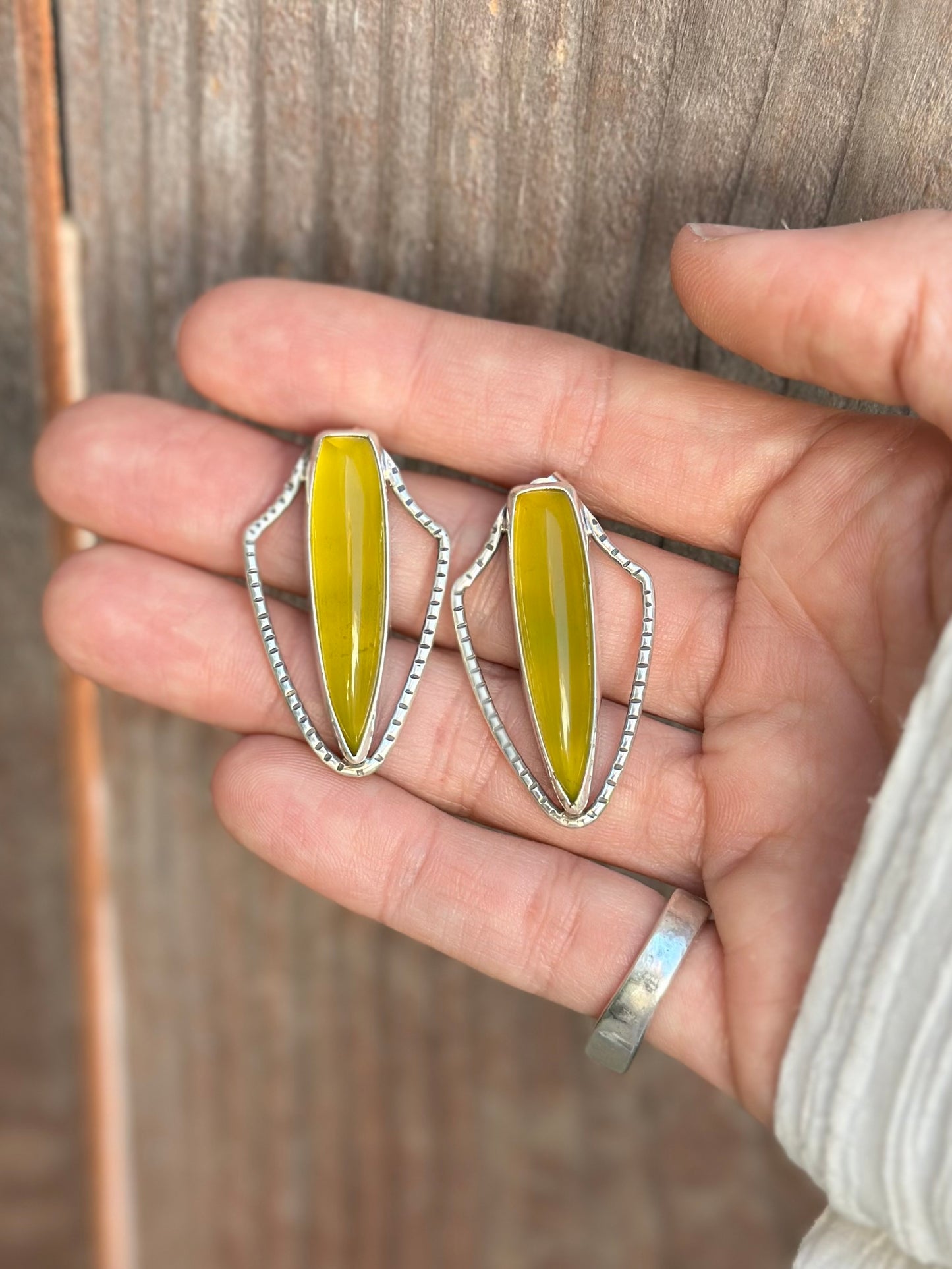 Allison Earrings - Vesuvianite - Sterling Silver