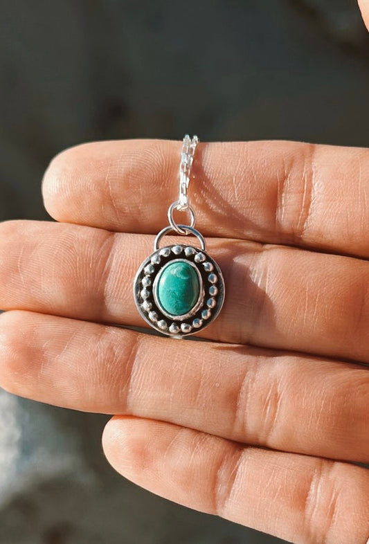 Ponto De Luz Necklace - Turquoise Sterling Silver .925