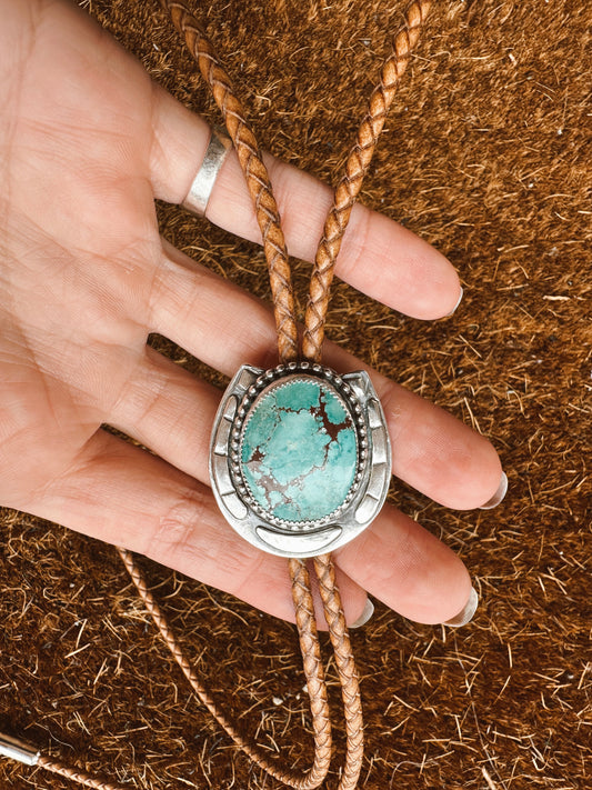 Horseshoe Turquoise Bolo Tie